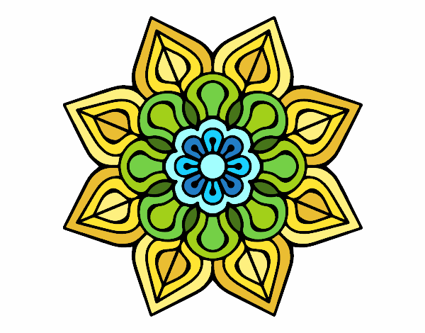 Mandala de flor sencilla