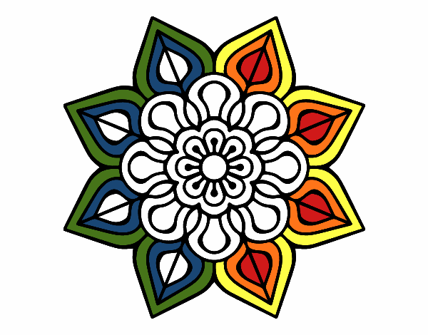 Mandala de flor sencilla