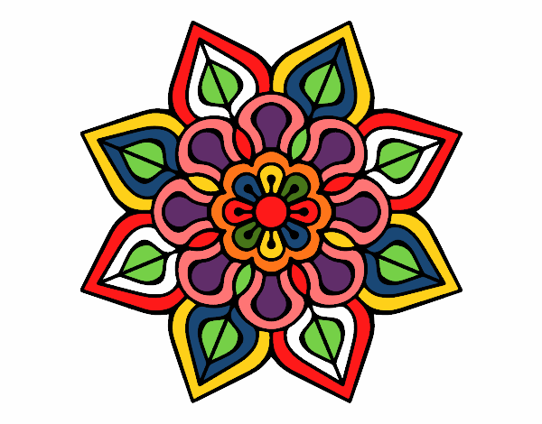 Mandala de flor sencilla