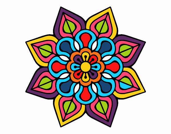 Mandala de flor sencilla