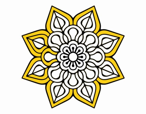 Mandala de flor sencilla