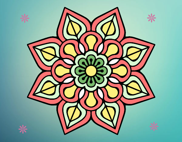 Mandala de flor sencilla