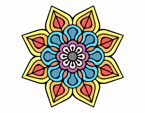 Mandala de flor sencilla