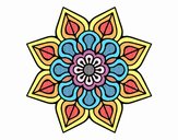 Mandala de flor sencilla