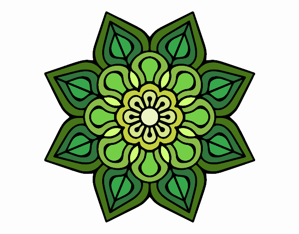 Mandala de flor sencilla