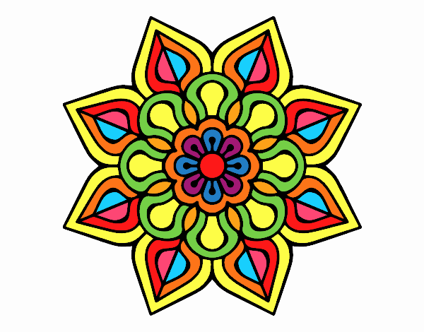 Mandala de flor sencilla