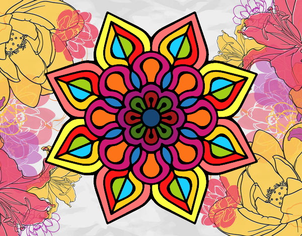 Mandala de flor sencilla