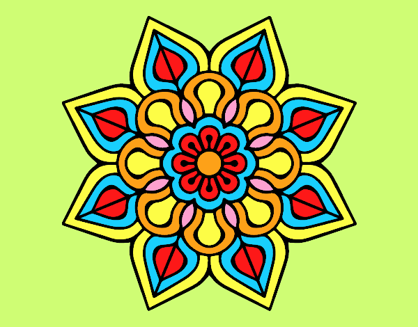 Mandala de flor sencilla