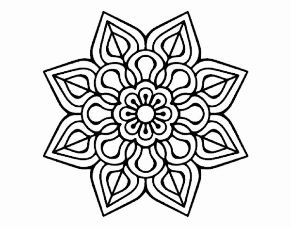 Mandala de flor sencilla