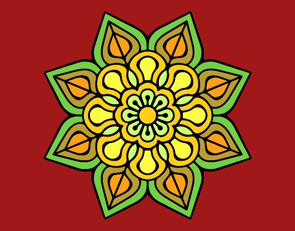 Mandala de flor sencilla