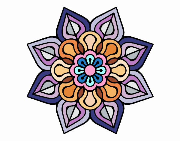 Mandala de flor sencilla