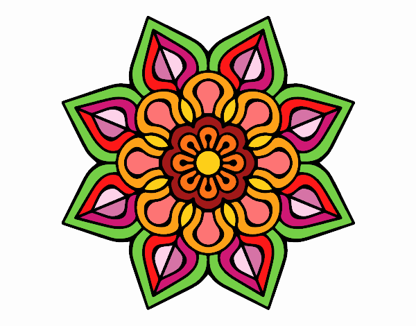 Mandala de flor sencilla