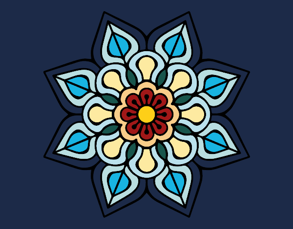 Mandala de flor sencilla