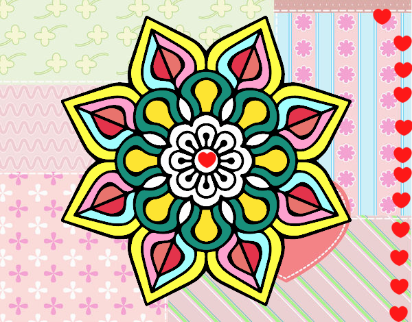 Mandala de flor sencilla