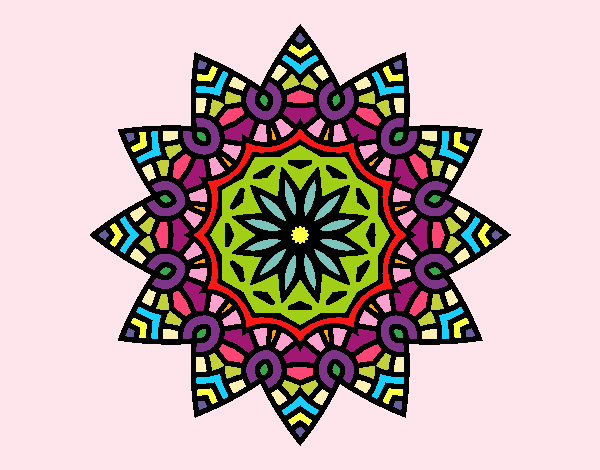 Mandala estrella floral