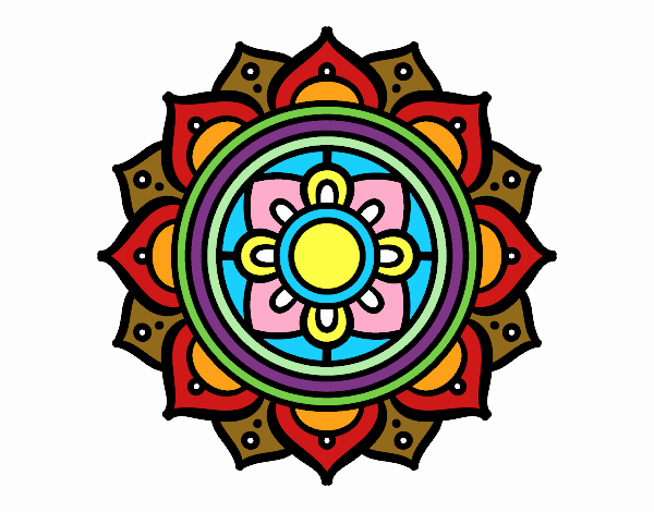 Mandala mosaico griego