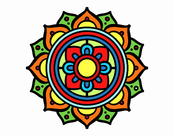 Mandala mosaico griego