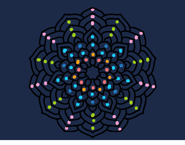 Mandala pétalos de flor