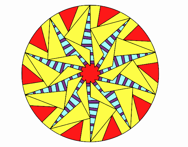 Mandala sol triangular