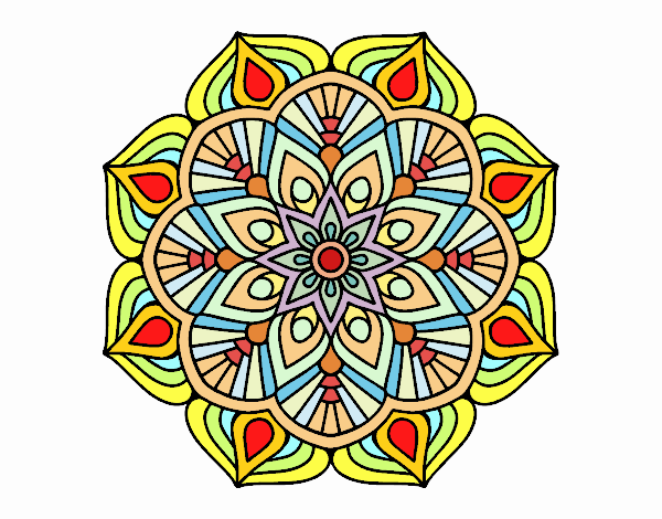 Un mandala de flor oriental