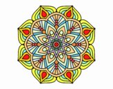 Un mandala de flor oriental