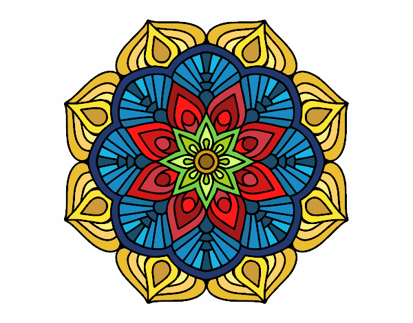 Un mandala de flor oriental