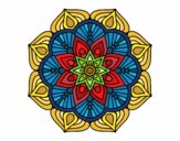 Un mandala de flor oriental