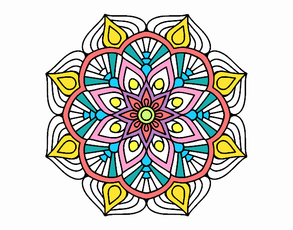 Un mandala de flor oriental