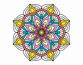 Un mandala de flor oriental