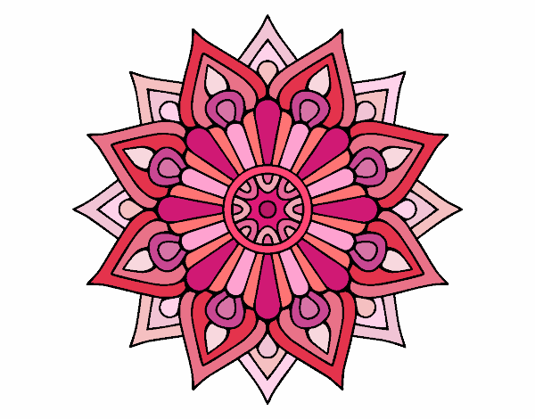 Un mandala destello floral