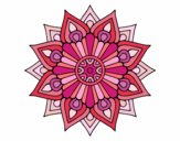 Un mandala destello floral