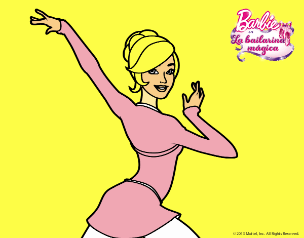 Barbie en postura de ballet