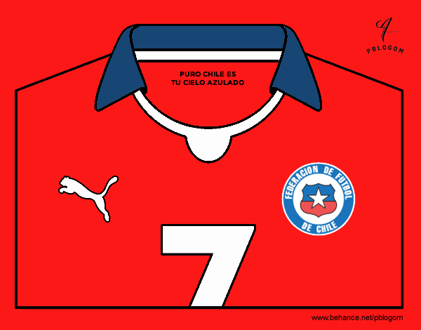 Camiseta del mundial de fútbol 2014 de Chile