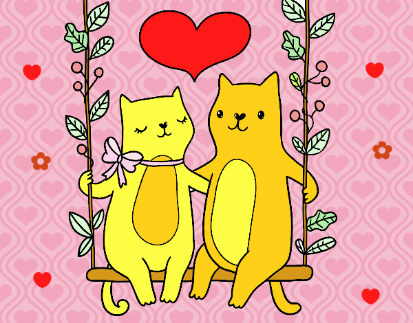 Gatitos enamorados