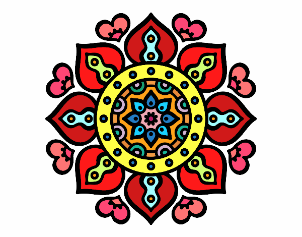 Mandala corazones árabes