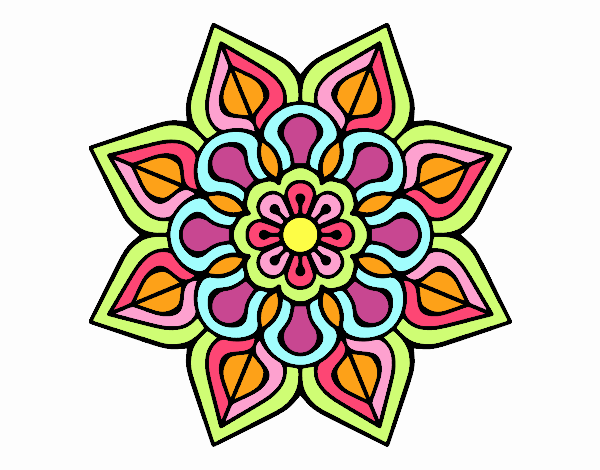 Mandala de flor sencilla