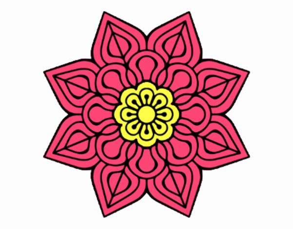 Mandala de flor sencilla