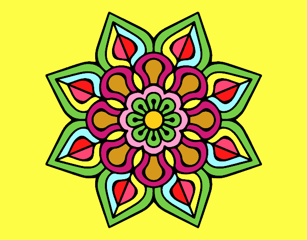 Mandala de flor sencilla