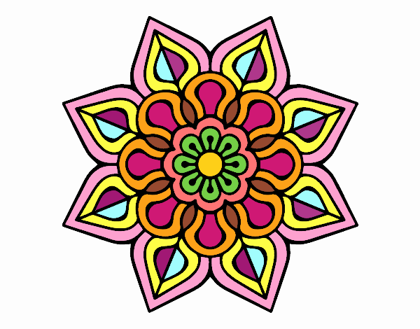 Mandala de flor sencilla