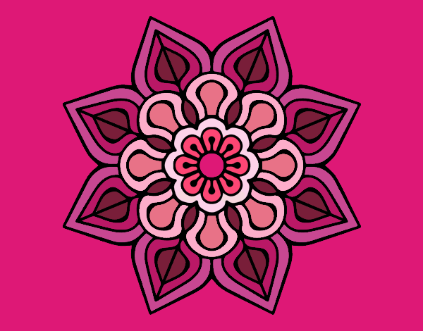 Mandala de flor sencilla