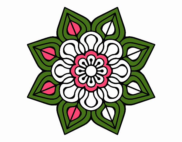 Mandala de flor sencilla