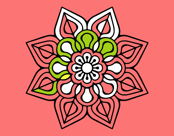 Mandala de flor sencilla