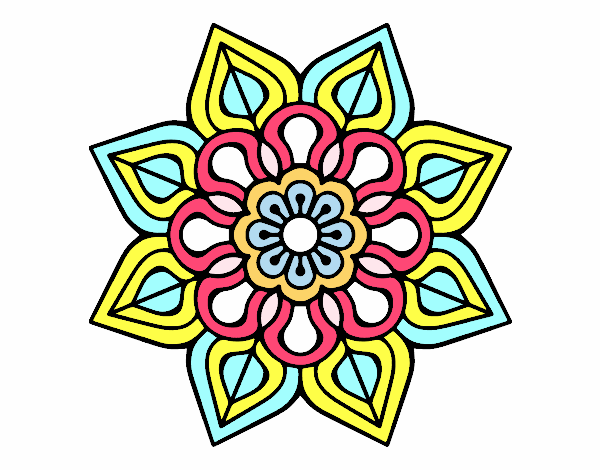 Mandala de flor sencilla