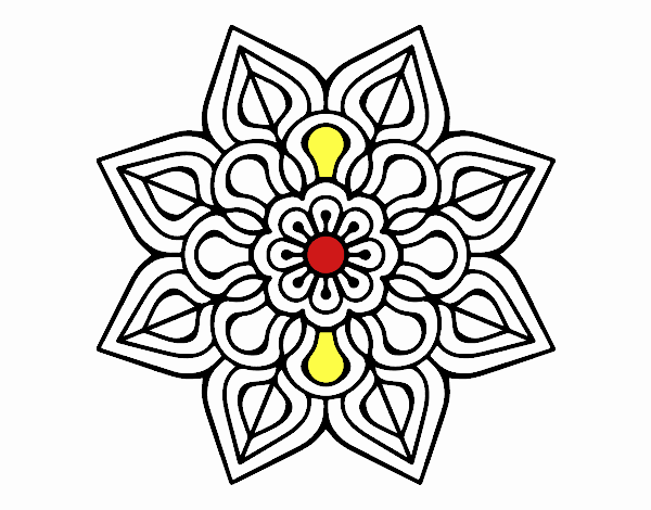 Mandala de flor sencilla