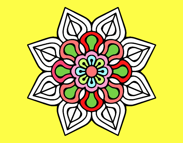 Mandala de flor sencilla