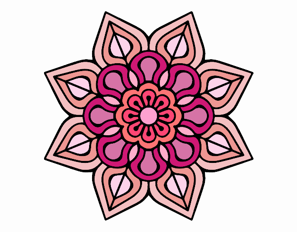 Mandala de flor sencilla