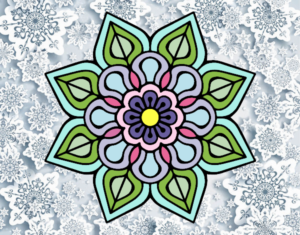 Mandala de flor sencilla