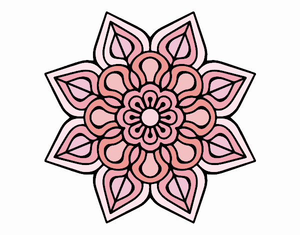 Mandala de flor sencilla