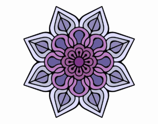 Mandala de flor sencilla