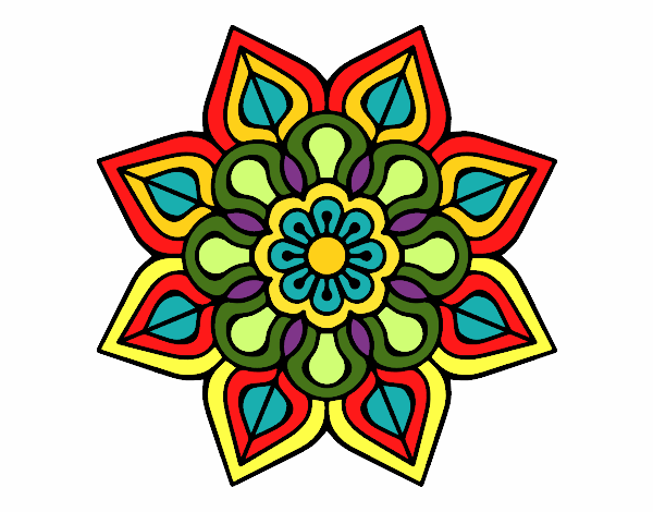 Mandala de flor sencilla